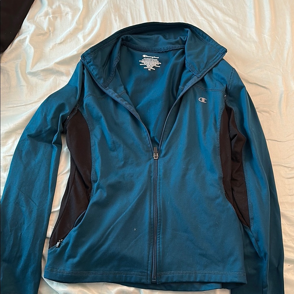 Champion Blue Utility Jacket with Black Accents